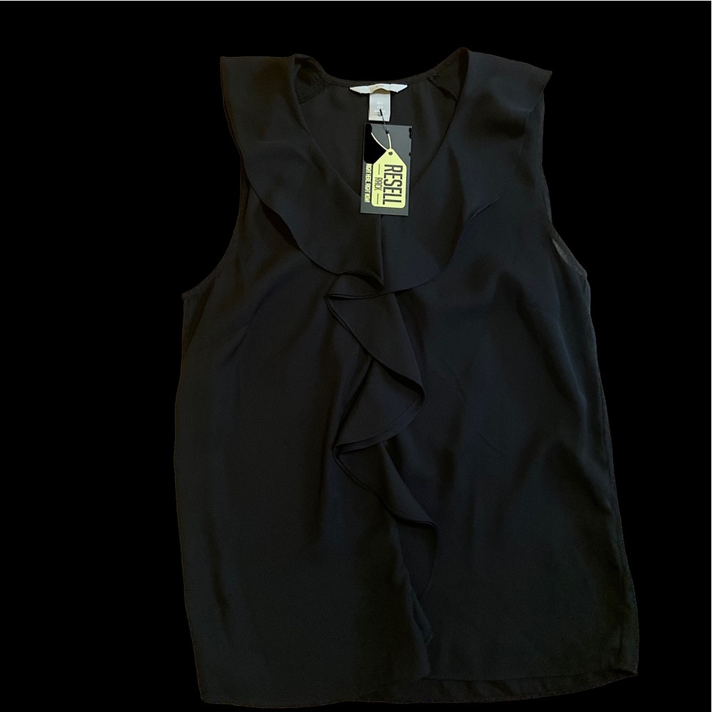 Women’s H & M black sleeveless blouse Size 8